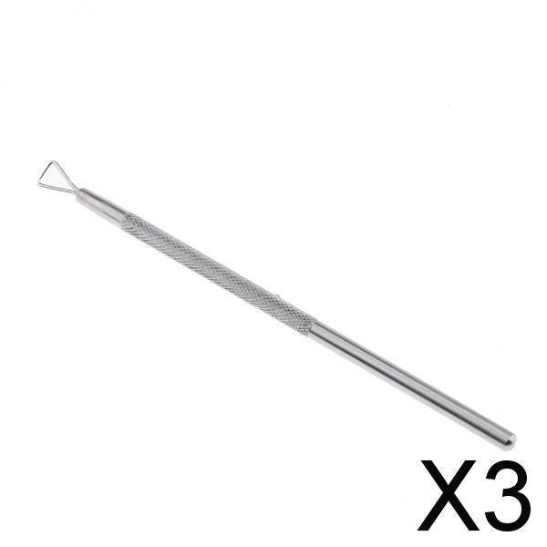 3xNail Art UV Gel Polish Remover Triangle Stick Cuticle Pusher Manicure Tool