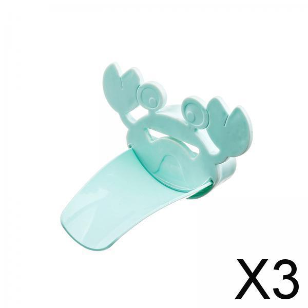3xSilicone Kids Sink Extender Children Faucet Extension for Basin Bathroom Tub Blue