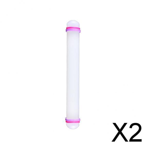 2xNon Stick Rolling Pin Decoration Fondant Baking Cake Dough Roller 9 inch