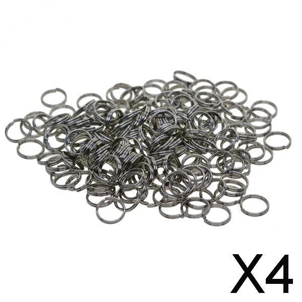 4x500pcs Stainless Steel Split Key Rings Keyrings Loop Jewelry Findings  7mm