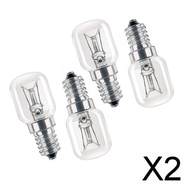 2x4 Pieces E14 Oven Lamp Heat Resistant Tungsten Light Bulb for Oven Microwave