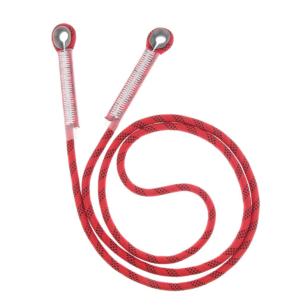 Climbing Knotted Pre-sewn Eye-to-Eye Prusik Loop Cord Static Rope Red 240cm