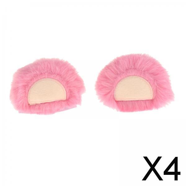4xHelmet Decor Ears Decorative Portable Ornament for Biking Motorbiking Riding Bear Pink