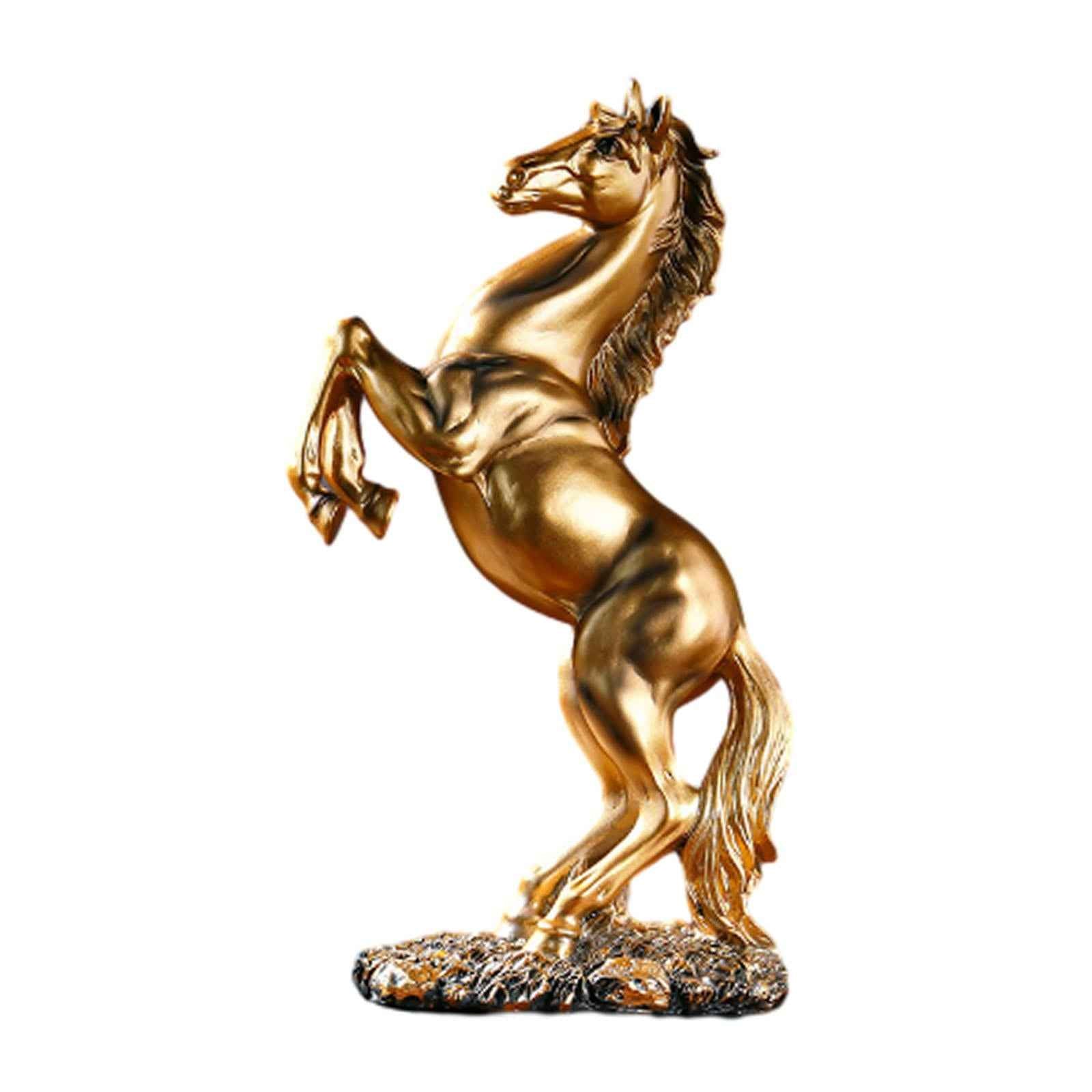 Horse Statue Home Decoration Sculpture Resin Modern Decorative Figure Copper