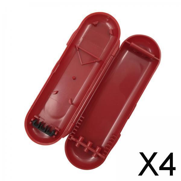 4xPortable Plastic Dart Case Holds 3 Darts for Dart Tips, Shafts and Flights Red