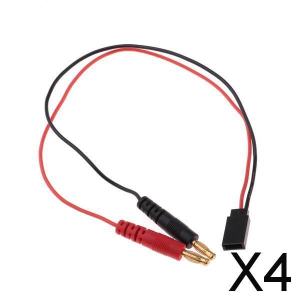 4xFemale Dupont to 4.0mm Banana Plug 20AWG Cable Connector for RC Lipo Battery