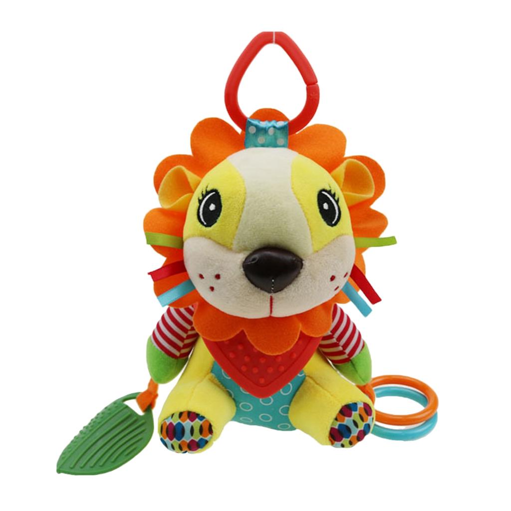 Baby Kids Boys Girls Pram Handbell Plush Toy Bed Trailer Hanging  Lion