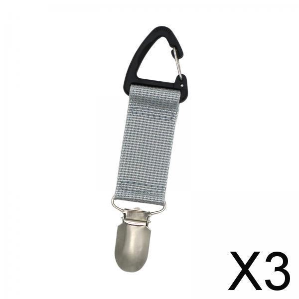 3xHat Clip for Free Duckbill Hat Clip for Handbag Luggage Outdoor Light Grey 