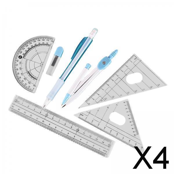 4xCompass Compasses Pen Set Pencil Lead for Study Office Supplies Drawing
