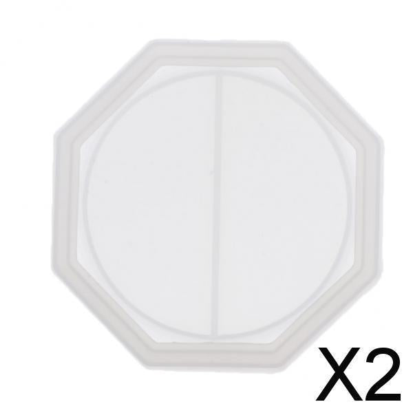 2xSilicone Coaster Molds Resin Casting Moulds for DIY Jewelry Making 13.2cm