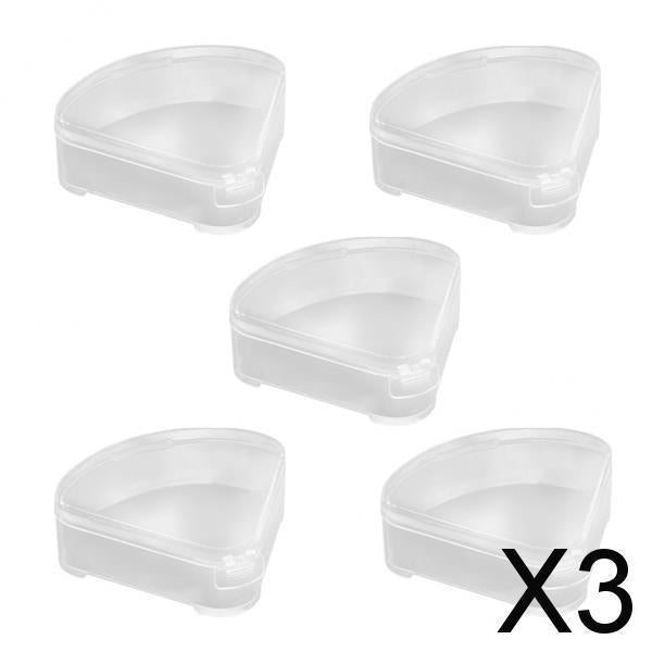 3x5x Triangle Puff Box Case Powder Puff Container Anti Pollution for Travel