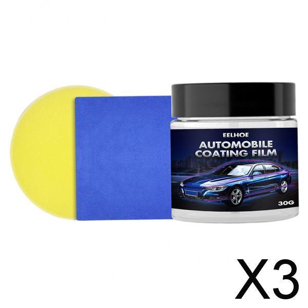 3xCar Coating Wax Polisher Polish Scratches Repair for Vehicle  30g kit