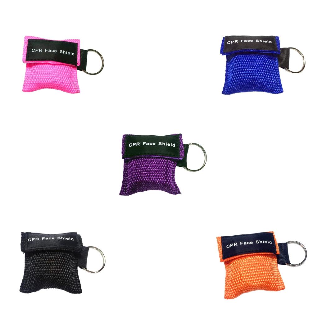 5 Pieces CPR Mask Key Chain Emergency Survival Face Shield for First Aids