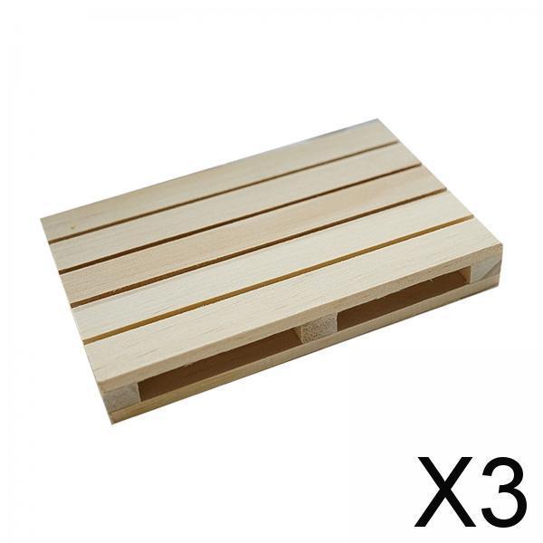 3xPallet Beverage Coaster Wooden Coaster Cup Mat for Dinnerware Household