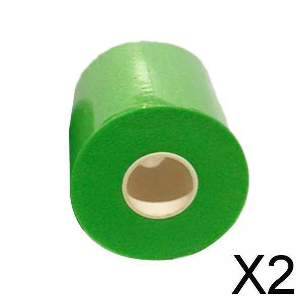 2xTennis Racket Wrap Wrap Tape Cushion Wrap Damping Film Anti-Slip Handle 0.05mx27m Green