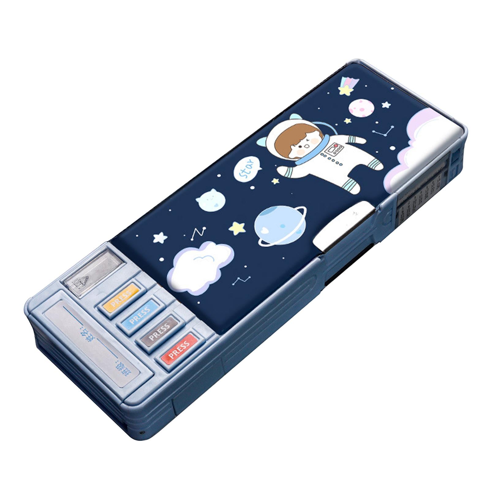 Cute Pencil Box Pencil Case for Student Gift School Supplies Middle School Astronaut 2 layer