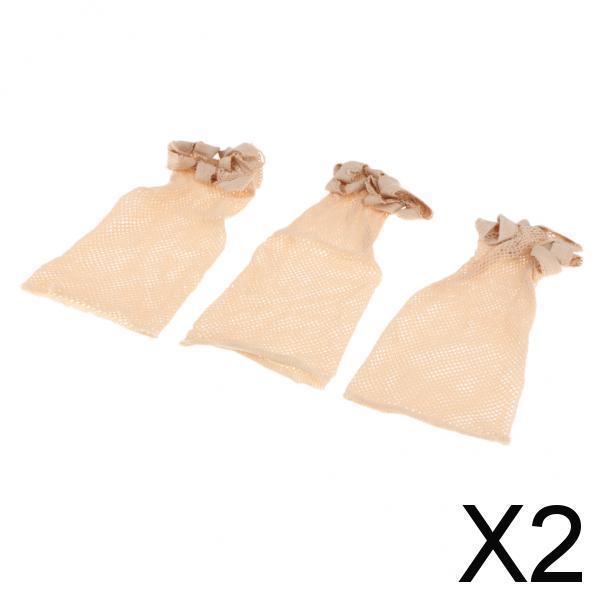 2x3Pcs Elastic Open End Mesh Net Wig Caps Stretchy Snood for Long Short Hair