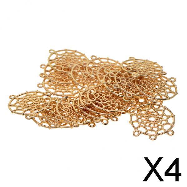 4x20 Pieces Dream Catcher Pendants Charms for Jewelry Making DIY Necklace Gold