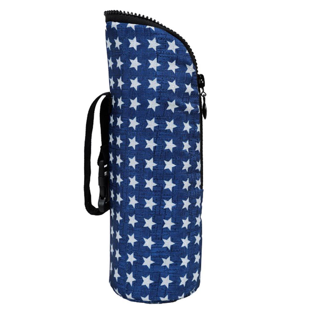 Baby Thermal Feeding Insulation Bottle Tote Stroller Hang Bags Blue Star