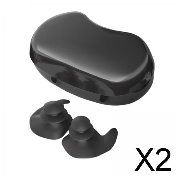 2xSilicone Swimming Ear Plugs Waterproof Kids Adults Swim Water Sports Swimmer
