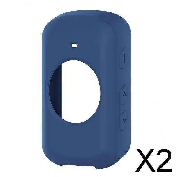 2xBicycle Computer Silicone Protective Cover Case for Garmin edeg 530 Blue