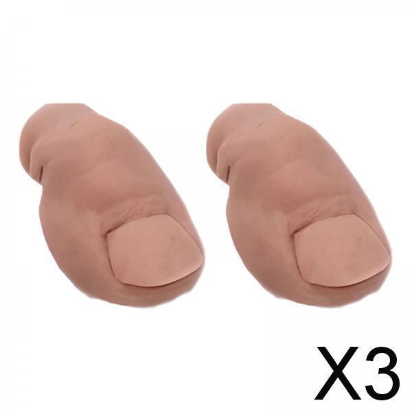 3x2Pcs 3D Funny Toe Clogs Charms Creepy Shoes Decorations for Props DIY Cosplay Hairless
