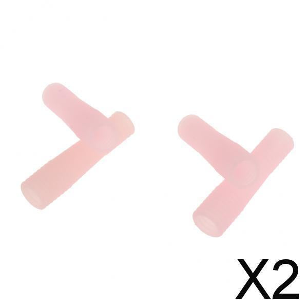 2x2 Pairs Silicone Cuticle Nipper Dead Skin Clipper Protective Cover Pink