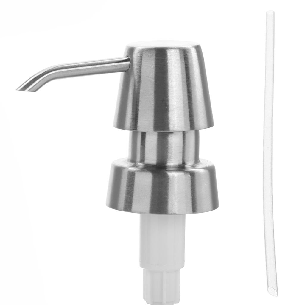 Stainless Steel Soap Pump Liquid Lotion Dispenser Replacement Jar Tube B