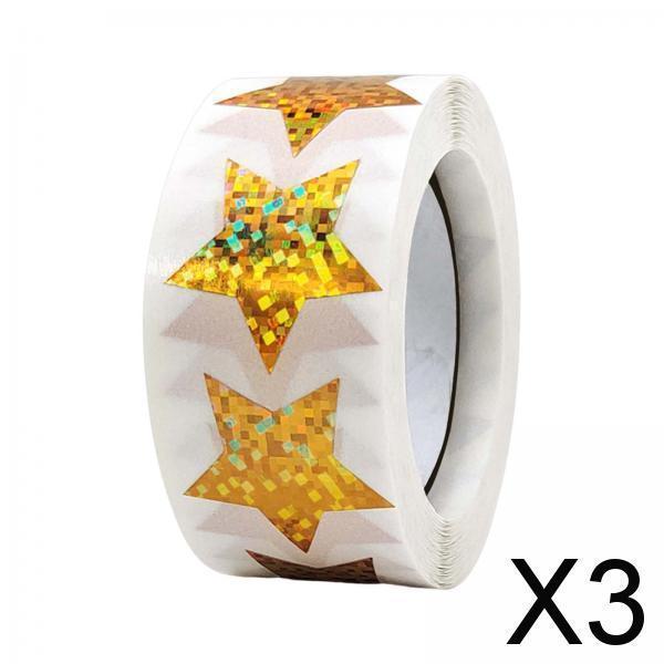 3x500x Star Stickers DIY Stickers Self Adhesive Envelope Stickers for Birthday style D