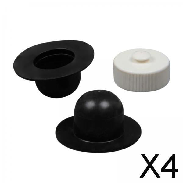 4xSwimming Pool Drain Valve Cap Outlet Cover for above Ground Pool Replacement with 2 plug