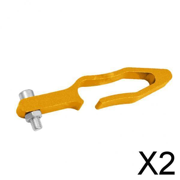 2xMotorcycle Motorbike Throttle Brake Cable Clamp Odometer Bracket Gold