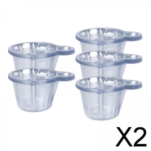 2x50x Plastic Mixing Cups Paint Pigment Mixing Pot Clear Disposable Ink Holder