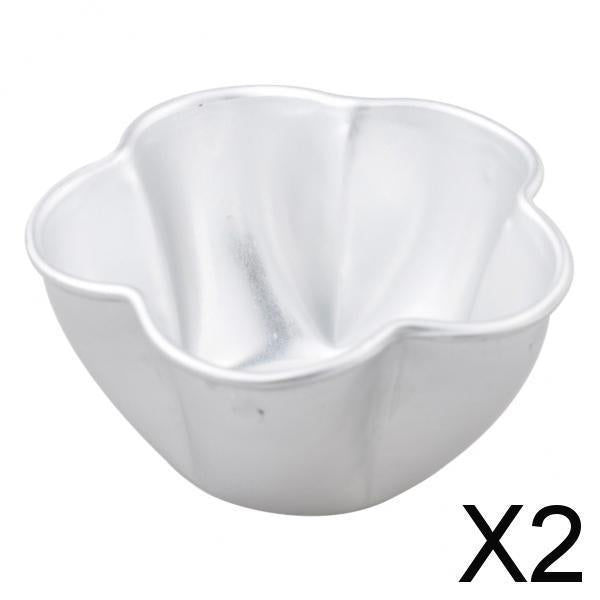 2xAluminum Alloy Cake Mould 3D Plum Blossom Shaped Mold Bread Ice Cube Tray