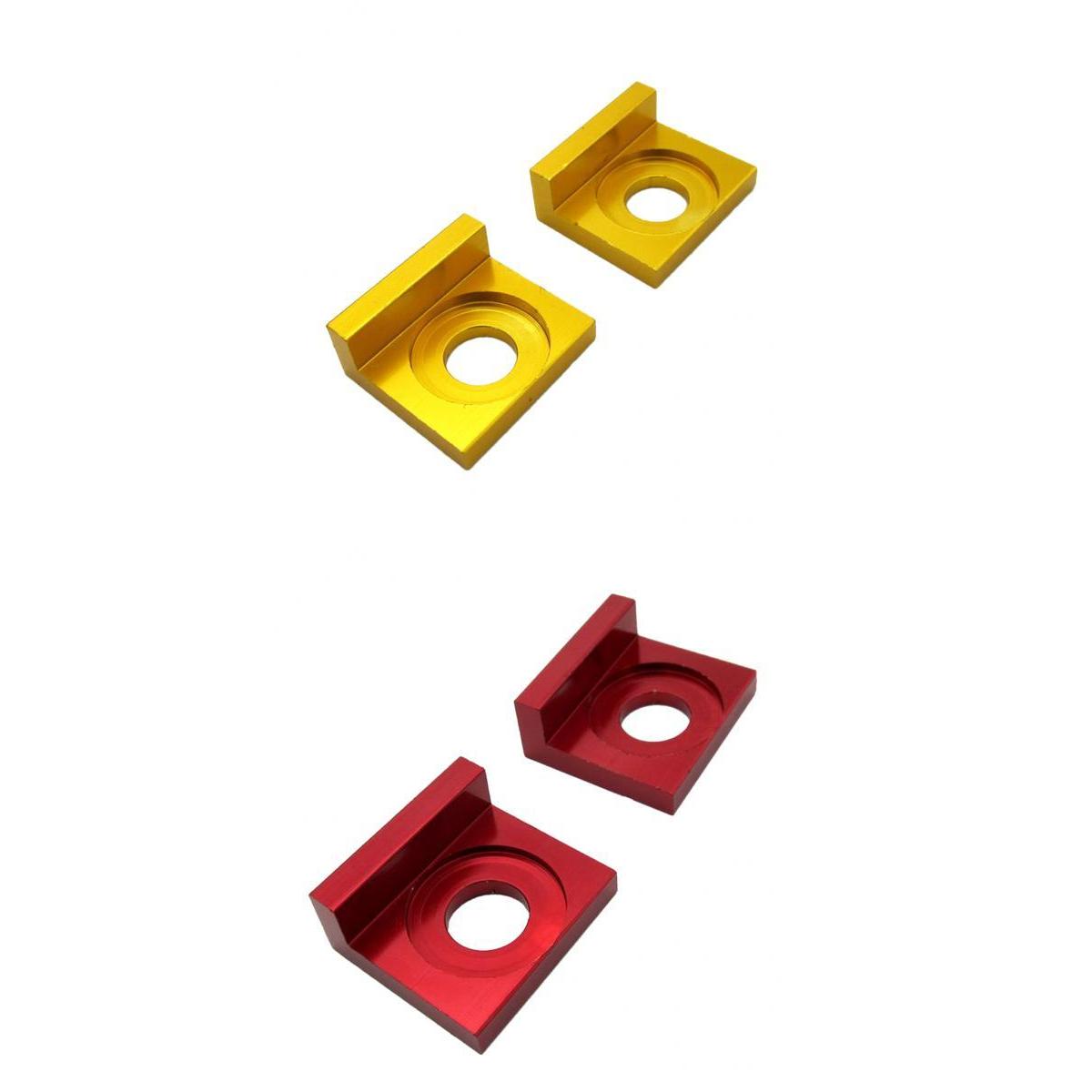 15mm Chain Adjuster Tensioner Block for Dirt Bike Motorcycle Gold & Red