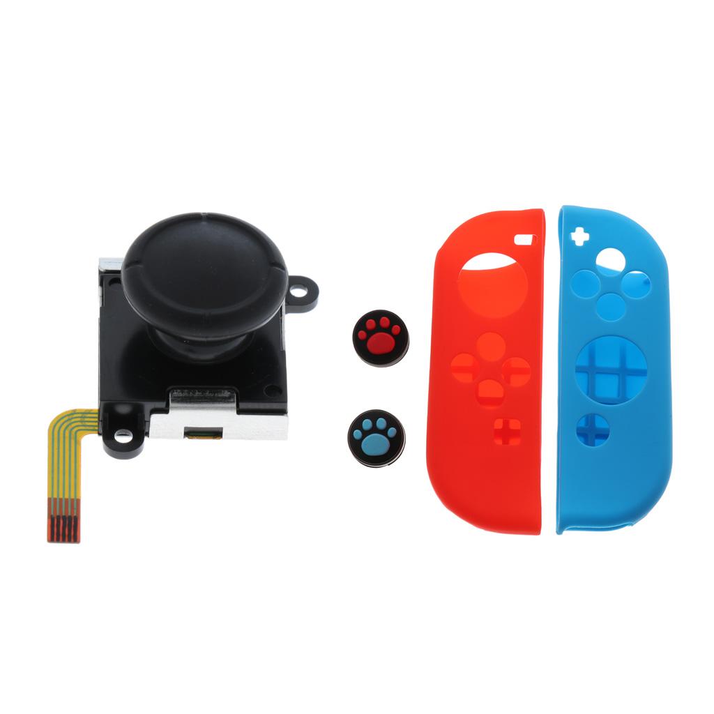 Analog Joystick Control L/R + Case Cover Skin for Nintendo Switch NS Joy-con