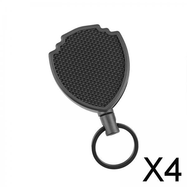 4xPull Ring Retractable Key Chain Recoil Keyring Wire Rope Camping Key Holder