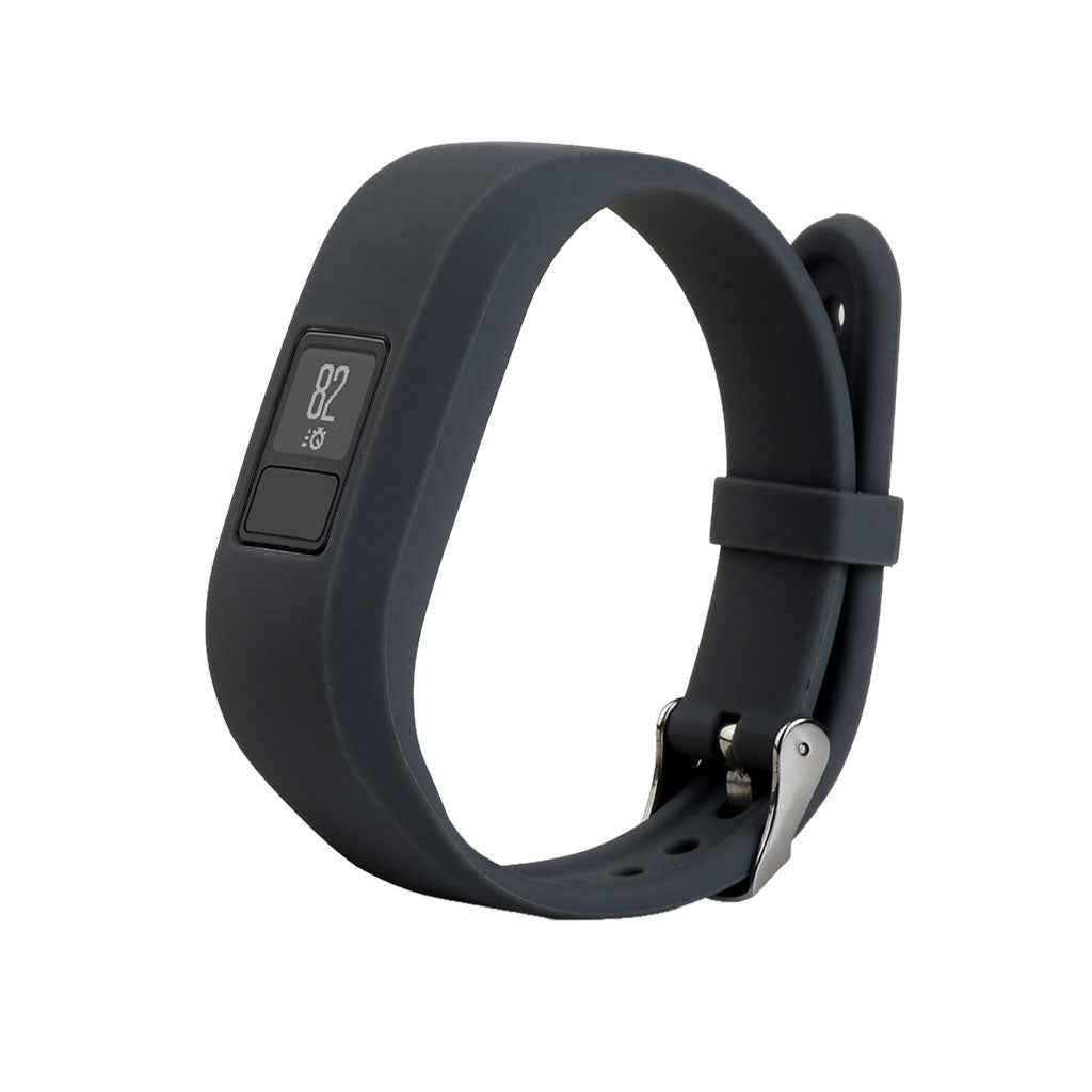 Adjustable Silicone Wrist Watch Band Strap Buckle for Garmin Vivofit 3 Gray