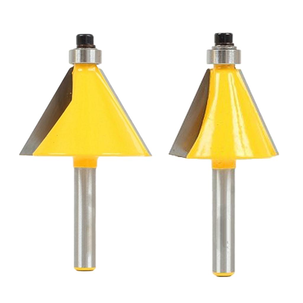 30 Degree & 22.5 Degree Chamfer Edge Forming Router Bit - 1/4 Shank "