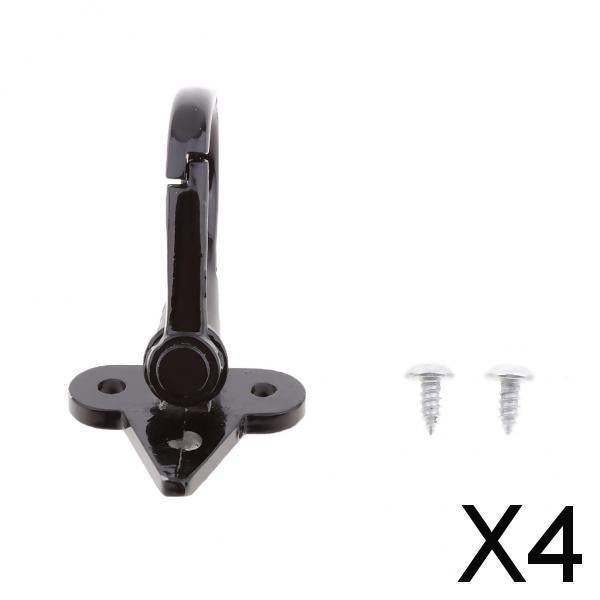 4xMotorcycle Aluminum Alloy Holder Carry Helmet Bag Bottle Hanger Hook Black