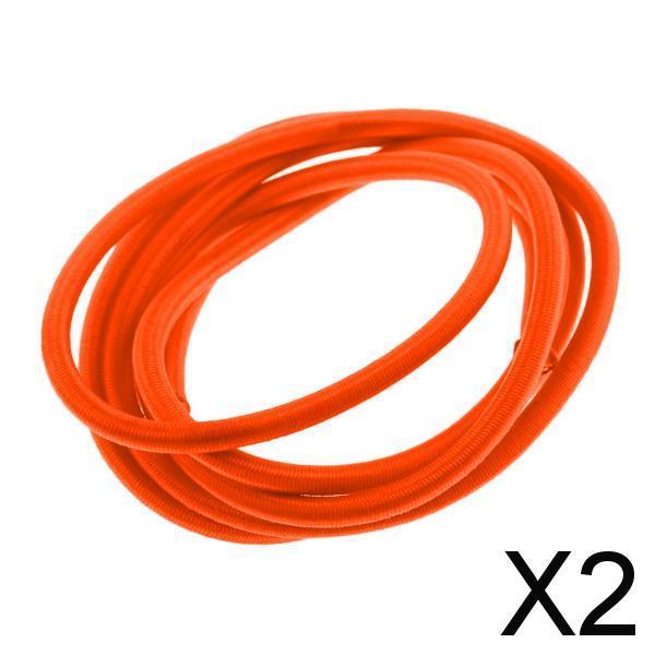 2x4mm Elastic Bungee Rope Marine Shock Cord - Tie Down Roof Racks 2m Orange
