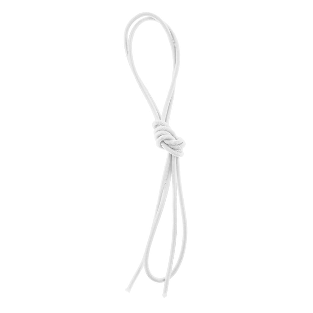 2mm Elastic Bungee Rope Shock Cord Tie Down - Boat/Trailer Covers 2m White