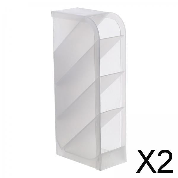 2xPencil Dispenser Desk Stationery Organizer 4 Layer for Home Office Organizer white oblique