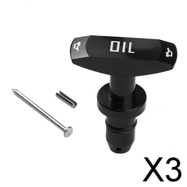 3xCar Engine Oil Caliper Pull Handle Black fits for Ford Mustang GT V8 GT500