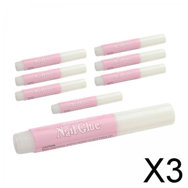 3xNail Glue 0.07oz Clear Nail Glue Nail Tips Glue for Acrylic Nails Tips
