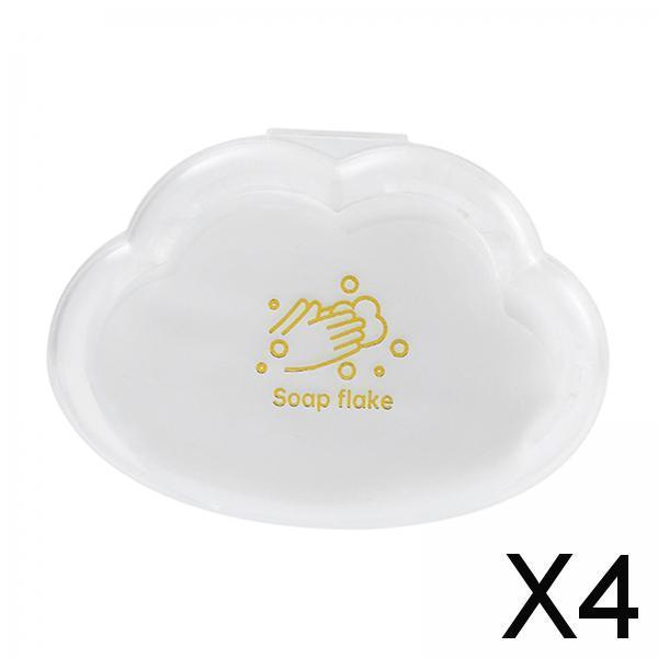 4x50Pcs Soap Sheets for Hand Washing for Backpacking, Traveling Camping white