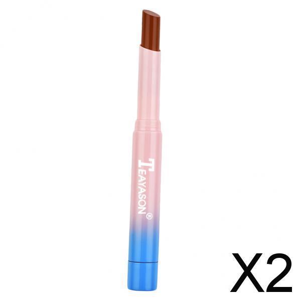 2xLong Lasting Matte Lipstick Makeup Lips Balm Moisturizing Cosmetic Lip Stick 01
