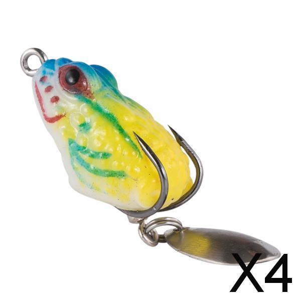 4xFrog Lure Bass Bait Metal Sequin Swimbait Float on Water Lure for Freshwater Style H