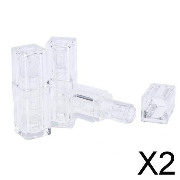 2x3x 3.8g Empty Lip Balm DIY Tubes Cosmetic Containers Lipstick Bottles Transparent