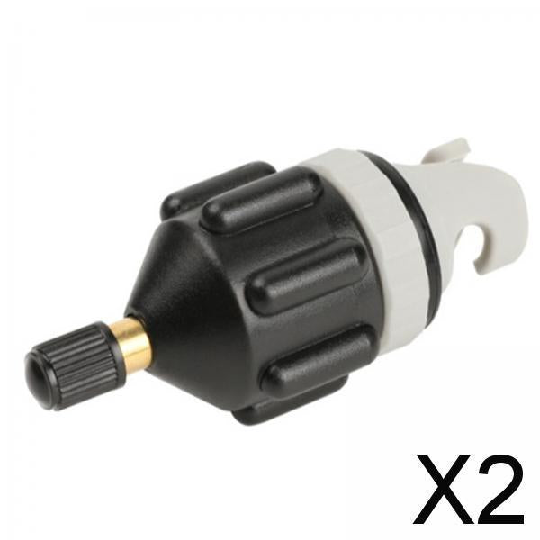 2xInflatable Boat SUP Pump Adaptor Converter for Boat Stand up Paddle Board black