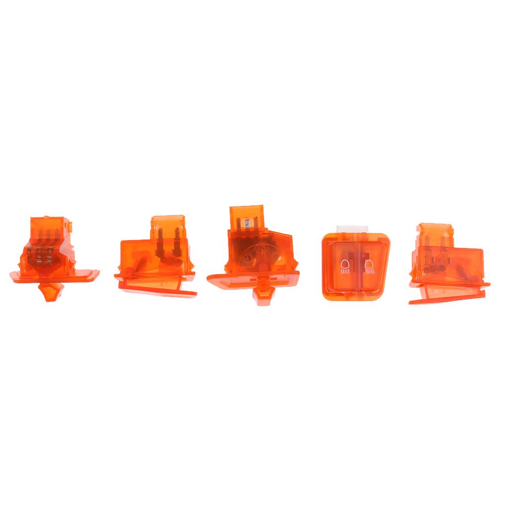 Scooter Start Horn Turn Signal Headlight High Low Switch Housing Caps Orange